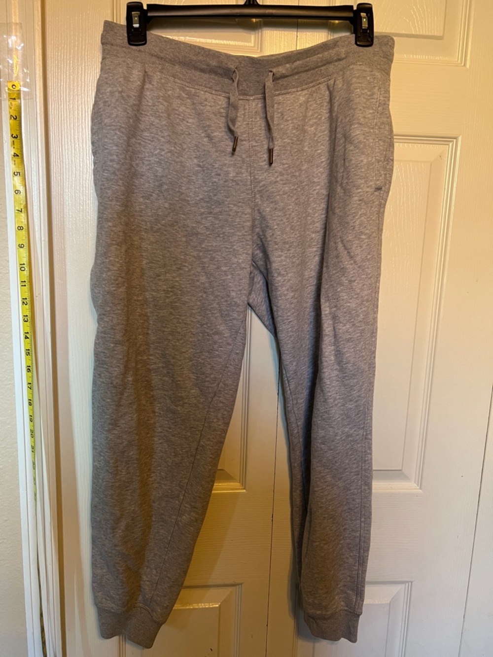 Men's Gray Fleece Drawstring Jogger Pants